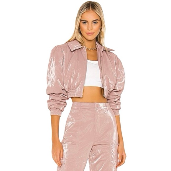 Hours Revolve Lillium Puffer Jacket and Pants Set in Blush Size XS - Picture 2 of 15